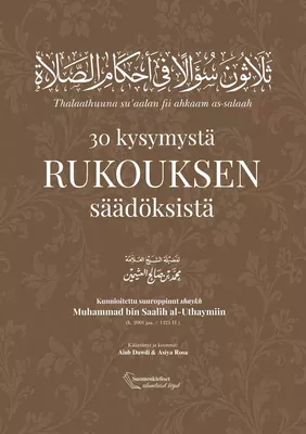 30 kysymystä rukouksen säädöksistä
