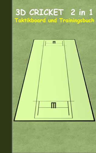 3D Cricket 2 in 1 Taktikboard und Trainingsbuch