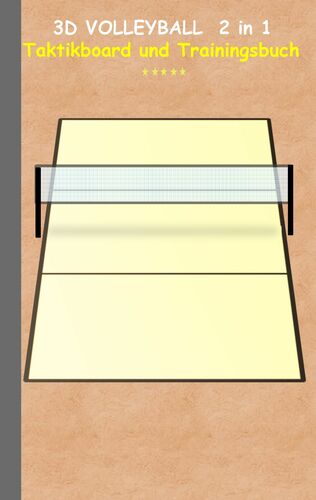 3D Volleyball 2 in 1 Taktikboard und Trainingsbuch