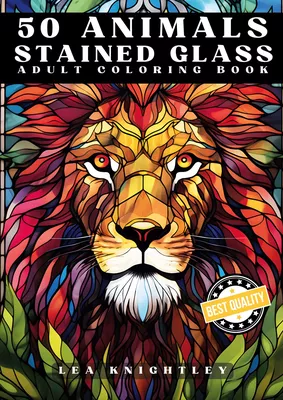 50 Animals Stained Glass Adult Coloring Book