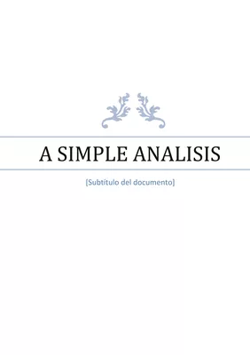 A simple analysis