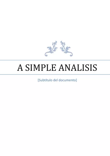 A simple analysis