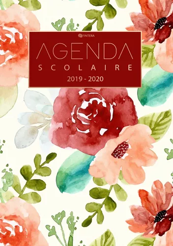 Agenda Scolaire 2019 / 2020 - Agenda Semainier, Agenda Journalier Scolaire et Calendrier de Août 2019 à Août 2020