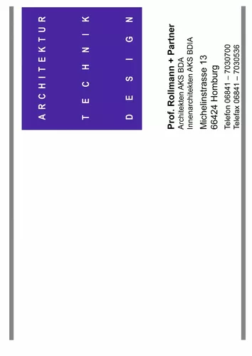 Architekturbüro Prof. Rollmann + Partner