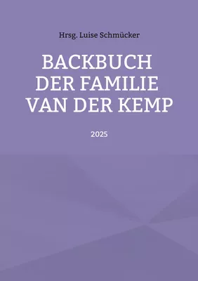 Backbuch der Familie van der Kemp