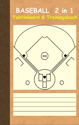 Baseball 2 in 1 Taktikboard und Trainingsbuch