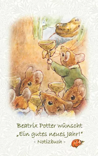 Beatrix Potter wünscht "Ein gutes neues Jahr!" Notizbuch ( Peter Hase )