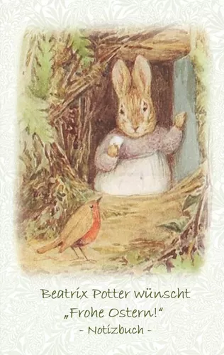 Beatrix Potter wünscht "Frohe Ostern!" Notizbuch ( Peter Hase )