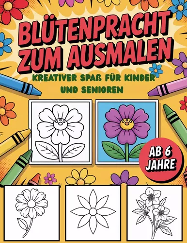 Blütenpracht zum Ausmalen