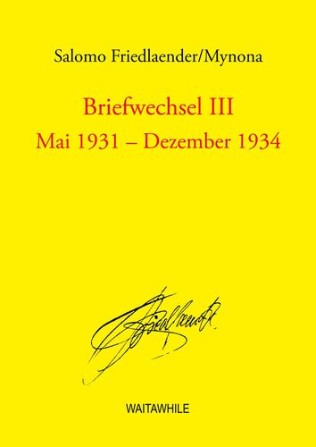 Briefwechsel III