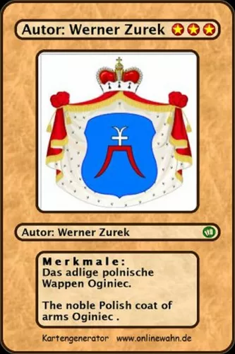 Das adlige polnische Wappen Oginiec. The noble Polish coat of arms Oginiec .