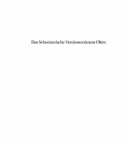 Das Schweizerische Vereinssortiment Olten