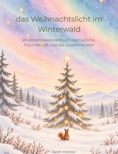 das Weihnachtslicht im Winterwald
