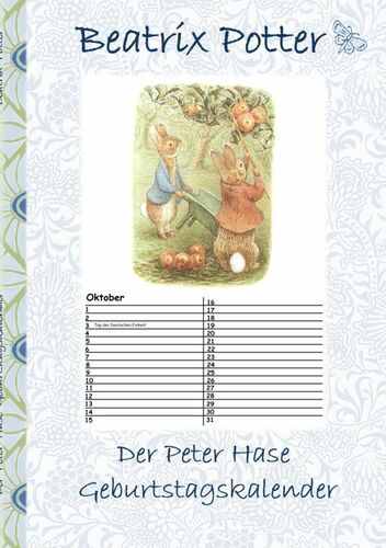Der Peter Hase Geburtstagskalender