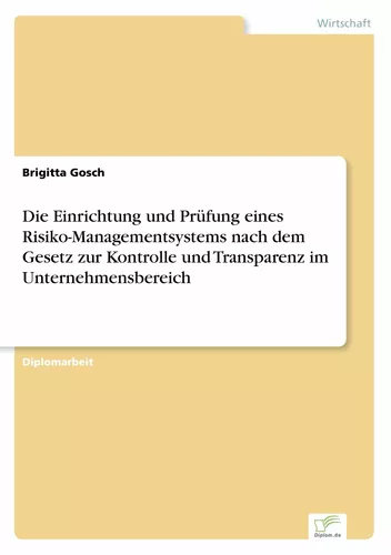 Die Einrichtung und Prüfung eines Risiko-Managementsystems nach dem Gesetz zur Kontrolle und Transparenz im Unternehmensbereich