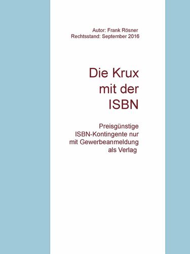 Die Krux mit der ISBN