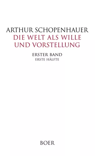 Die Welt als Wille und Vorstellung Band I,1