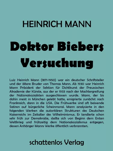Doktor Biebers Versuchung