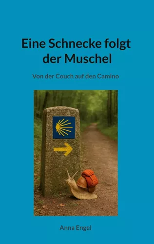 Eine Schnecke folgt der Muschel