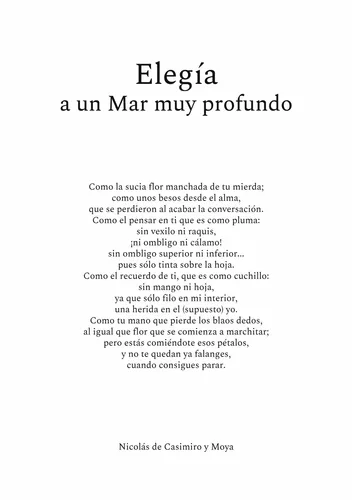 Elegía a un Mar muy profundo