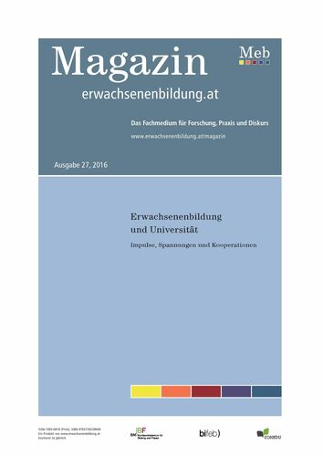 Erwachsenenbildung und Universität. Impulse, Spannungen und Kooperationen