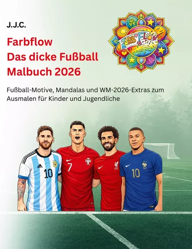 Farbflow - Das dicke Fußball Malbuch 2026