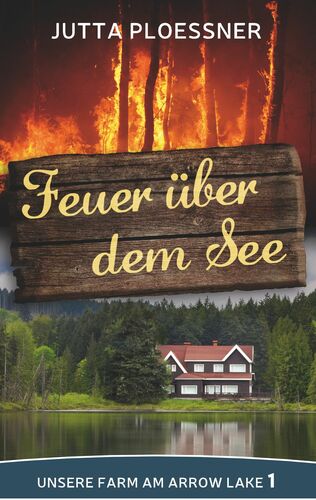Feuer über dem See