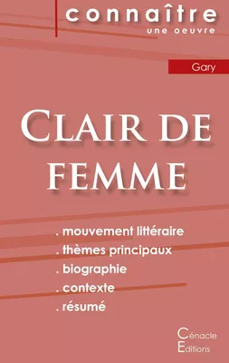 Fiche de lecture Clair de femme de Romain Gary