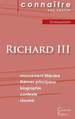 Fiche de lecture Richard III de Shakespeare (Analyse littéraire de référence et résumé complet)