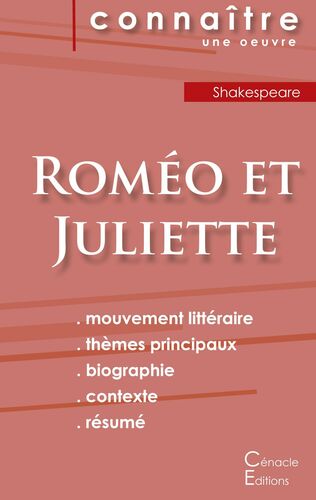 Fiche de lecture Roméo et Juliette de Shakespeare (Analyse littéraire