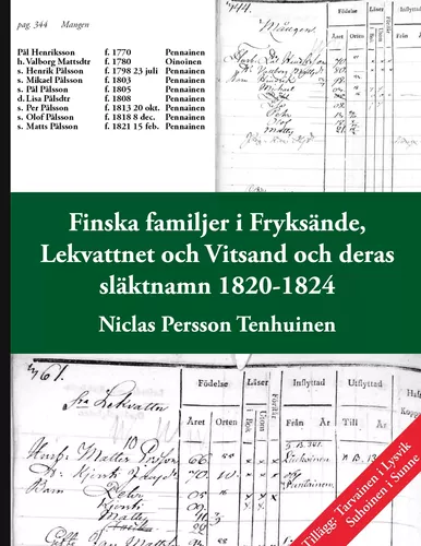 Finska familjer i Fryksände, Lekvattnet, Vitsand  och deras släktnamn 1820-1824  - med tillägg av Ransby i Lysvik och Lövåsen i Sunne