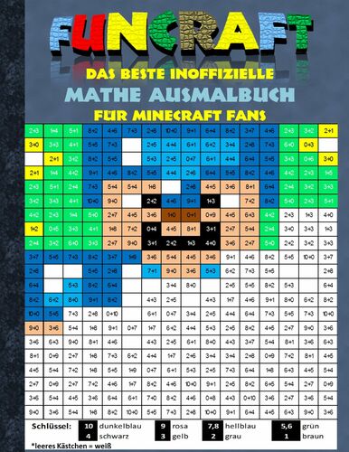 Funcraft - Das beste inoffizielle Mathe Ausmalbuch für Minecraft Fans