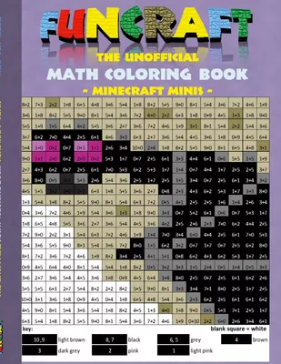 Minecraft Math Colouring In Funcraft - The unofficial Math Coloring Book: Minecraft Minis