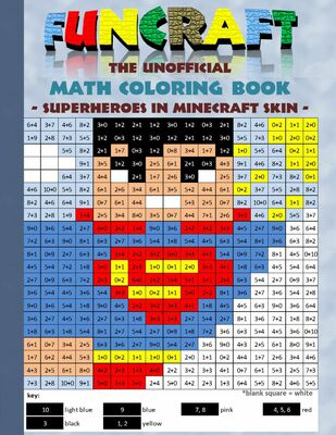 Funcraft - The unofficial Math Coloring Book: Superheroes in Minecraft Skin