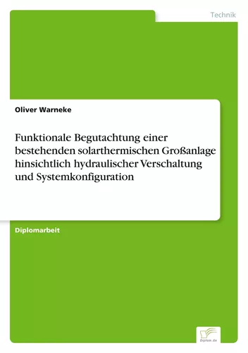 Funktionale Begutachtung einer bestehenden solarthermischen Großanlage hinsichtlich hydraulischer Verschaltung und Systemkonfiguration