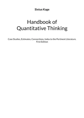 Handbook of Quantitative Thinking