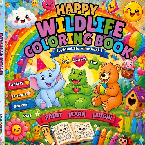 Happy Wildlife Coloring Book