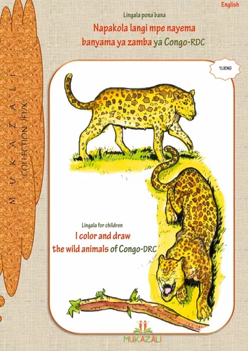 I color and draw the wild animals of congo drc in lingala