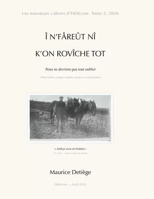Î n'fåreût nî k'on rovîche tot