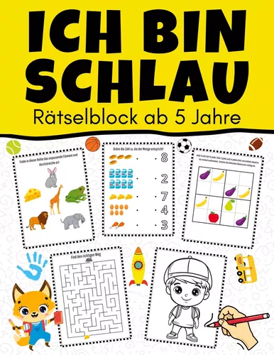 Ich bin schlau - Rätselblock ab 5 Jahre