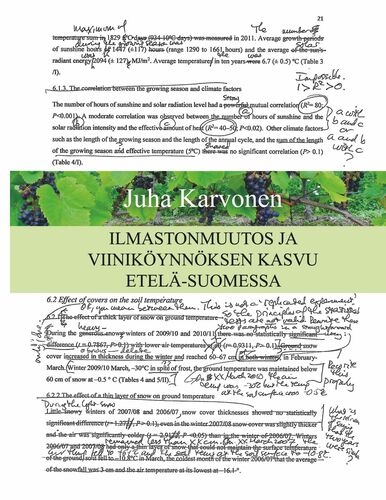 Ilmastonmuutos ja viiniköynnöksen kasvu Etelä-Suomessa