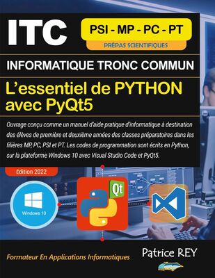 ITC - MPSI - Essentiel De Python Avec PyQt5