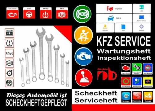KFZ AUTOMOBIL SERVICEHEFT Scheckheft Inspektionsheft Wartungsheft Service Leistungen