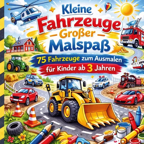 Kleine Fahrzeuge - Große Malspaß