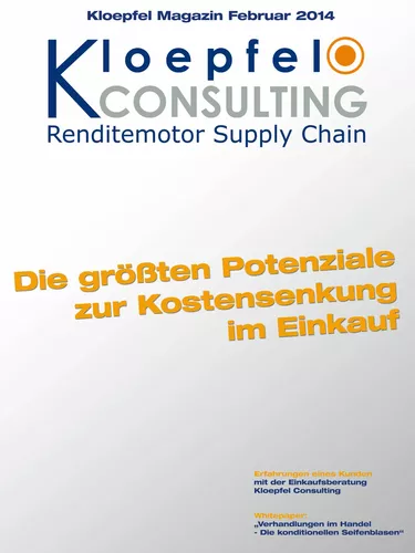 Kloepfel Magazin: Die größten Hebel, um Kosten (Rohstoffpreise, Energiekosten und Logistikkosten) im Einkauf zu senken