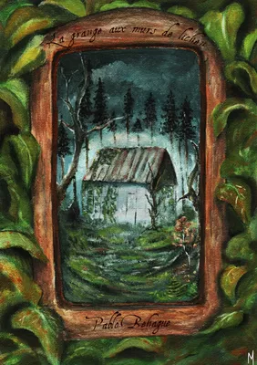 La grange aux murs de lichen