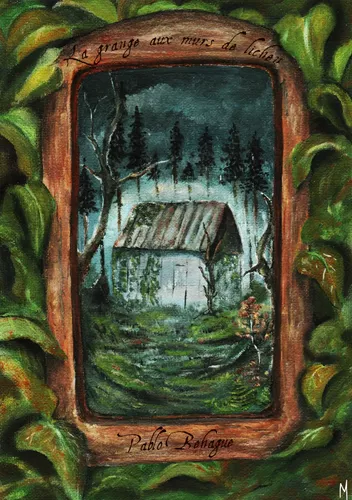 La grange aux murs de lichen