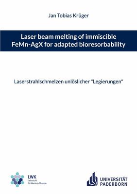 Laser beam melting of immiscible FeMn-AgX for adapted bioresorbability