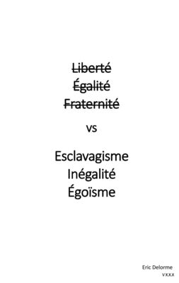 Liberte Egalite Fraternite Vs Esclavagisme Inegalite Egoisme