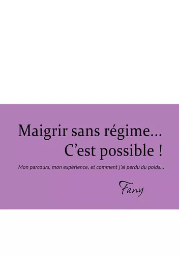 Maigrir sans régime... C'est possible!